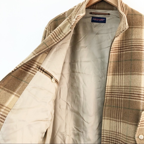 Polo Golf RL Sample Plaid Lambs Wool Zip Jacket - Picture 8 of 12